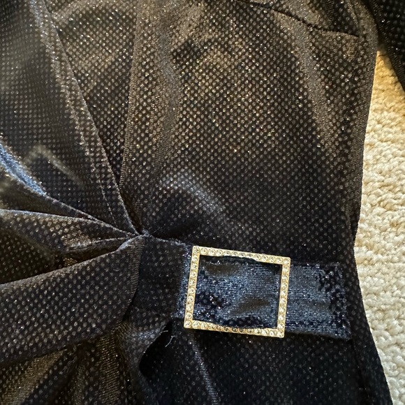 🆕NWT Anne Klein black velvet sparkly dress - Picture 3 of 4